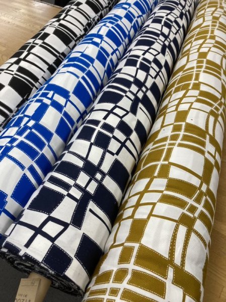 画像9: 生地:綿100%幾何学模様(マスタード) (9)