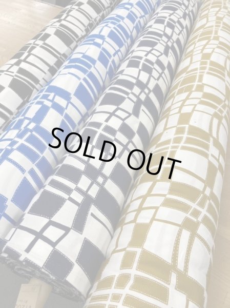 画像8: 生地:綿100%幾何学模様(ブルー) (8)