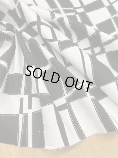 画像4: 生地：綿100％幾何学模様（黒） (4)