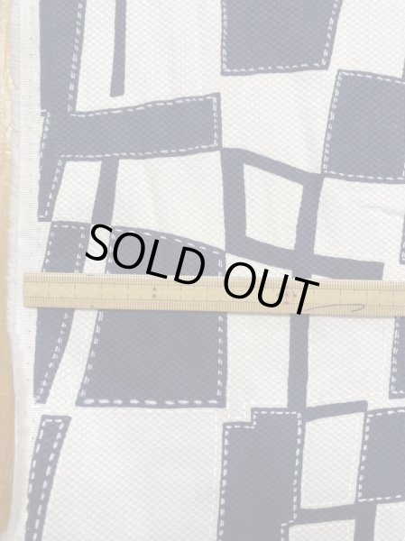 画像2: 生地:綿100%幾何学模様(紺) (2)