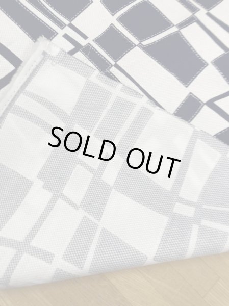 画像3: 生地:綿100%幾何学模様(紺) (3)