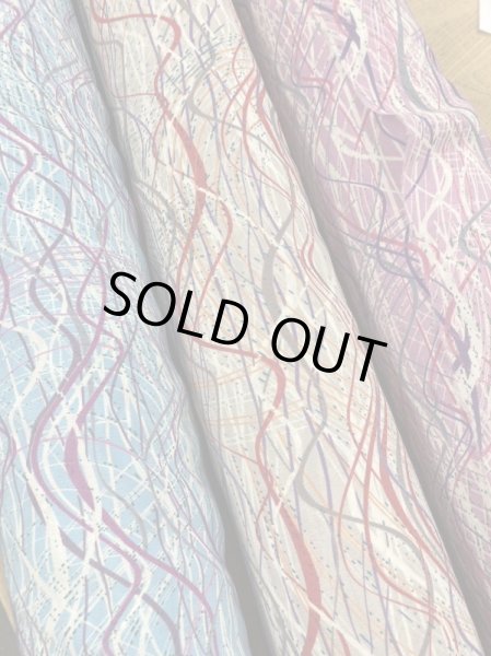 画像7: 生地:ポリ100%らせん模様プリント(べージュ/赤) (7)