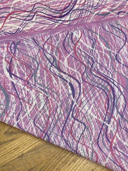 画像3: 生地:ポリ100%らせん模様プリント(ピンク/紫) (3)