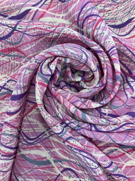 画像6: 生地:ポリ100%らせん模様プリント(ピンク/紫) (6)