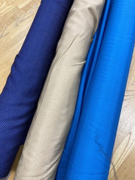 画像8: 生地:ポリ100%ミニドット柄プリント(ベージュ/黒) (8)