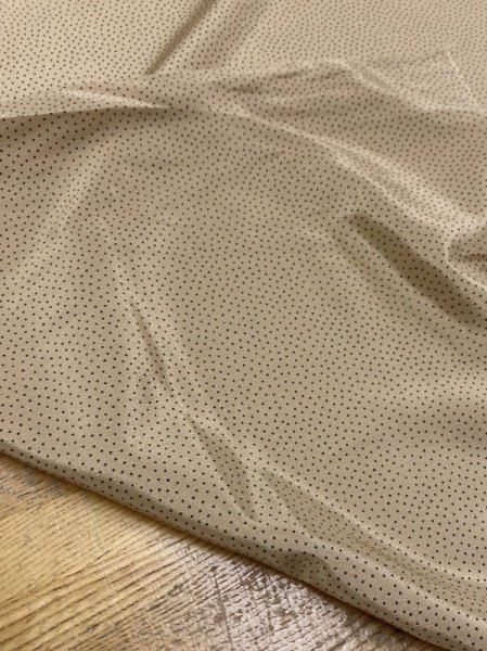 画像6: 生地:ポリ100%ミニドット柄プリント(ベージュ/黒) (6)