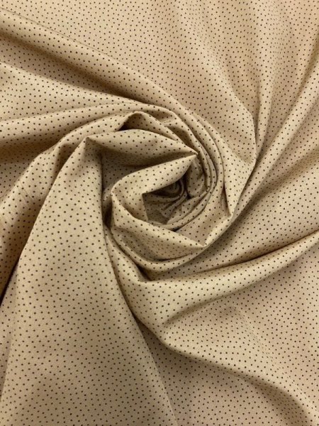 画像7: 生地:ポリ100%ミニドット柄プリント(ベージュ/黒) (7)