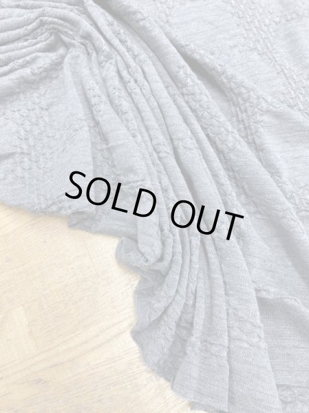 画像6: 生地:綿水玉ジャガードニット(グレー) (6)