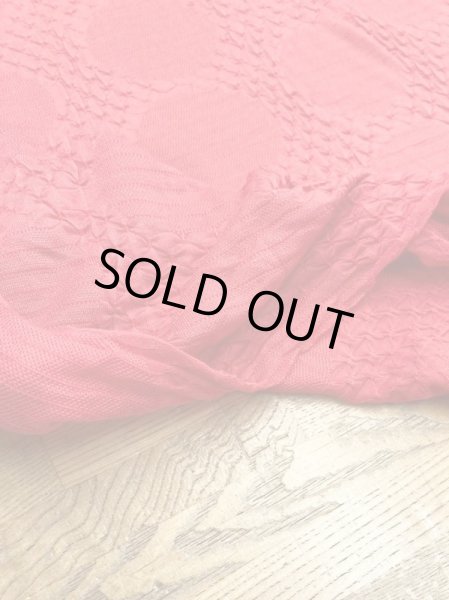 画像4: 生地:綿水玉ジャガードニット(朱色) (4)