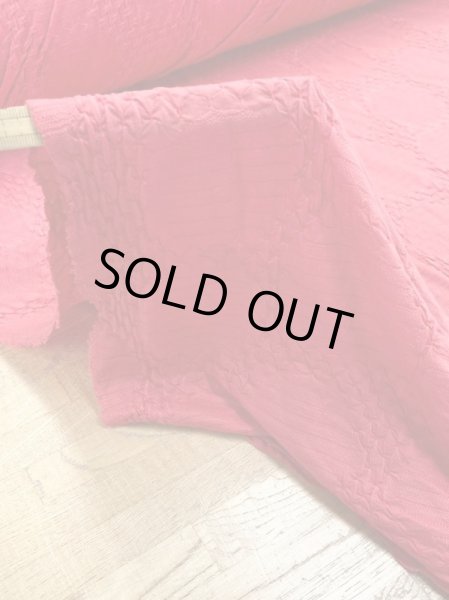 画像5: 生地:綿水玉ジャガードニット(朱色) (5)