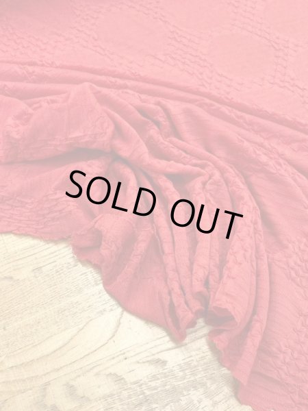 画像6: 生地:綿水玉ジャガードニット(朱色) (6)