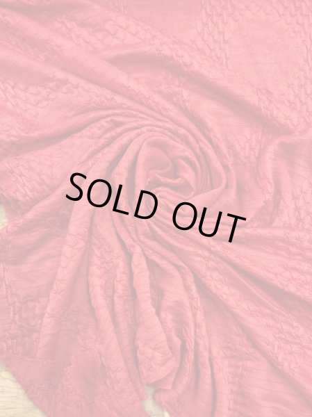 画像7: 生地:綿水玉ジャガードニット(朱色) (7)