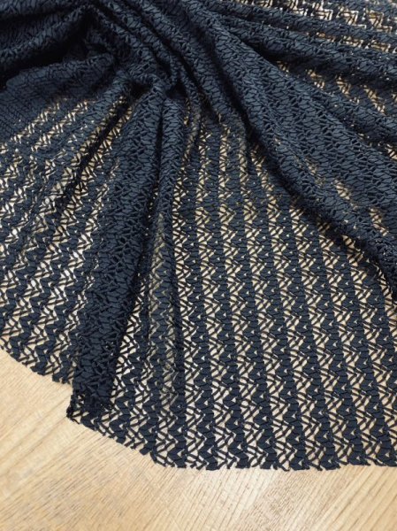 画像5: 生地:ポリエステルレース(黒) (5)