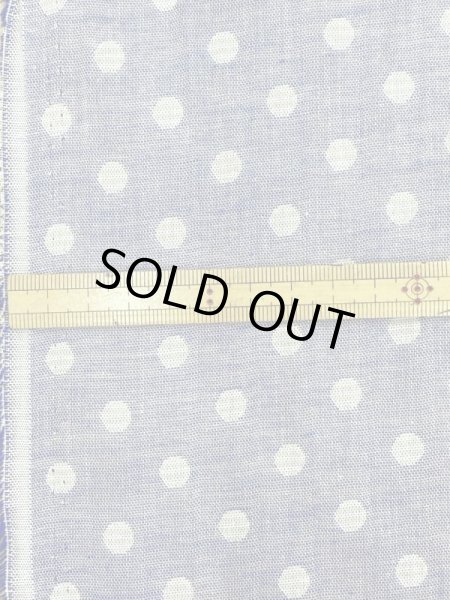 画像3: 生地:ボーダードット柄ダブルガーゼ(ブルー/ベージュ) (3)