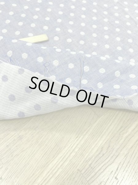 画像6: 生地:ボーダードット柄ダブルガーゼ(ブルー/ベージュ) (6)