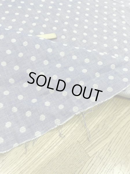 画像9: 生地:ボーダードット柄ダブルガーゼ(ブルー/ベージュ) (9)