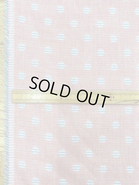 画像3: 生地:ボーダードット柄ダブルガーゼ(ピンク/水色) (3)