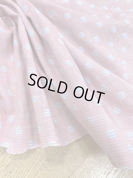 画像6: 生地:ボーダードット柄ダブルガーゼ(ピンク/水色) (6)