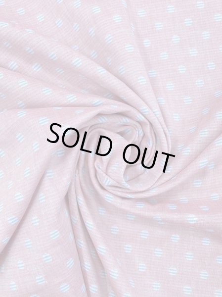 画像7: 生地:ボーダードット柄ダブルガーゼ(ピンク/水色) (7)