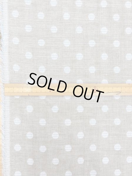 画像3: 生地:ボーダードット柄ダブルガーゼ(茶/水色) (3)