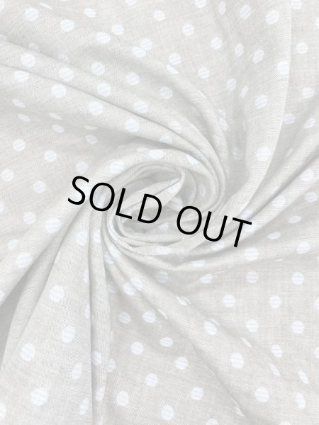 画像7: 生地:ボーダードット柄ダブルガーゼ(茶/水色) (7)