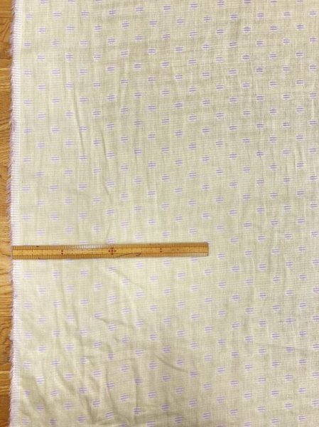 画像2: 生地:ボーダードット柄ダブルガーゼ(レモン/ピンク) (2)