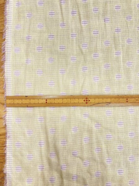 画像3: 生地:ボーダードット柄ダブルガーゼ(レモン/ピンク) (3)