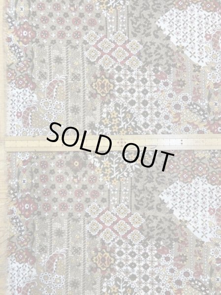 画像2: 生地：プリントポリエステル（黒茶） (2)