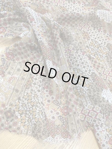 画像5: 生地：プリントポリエステル（黒茶） (5)