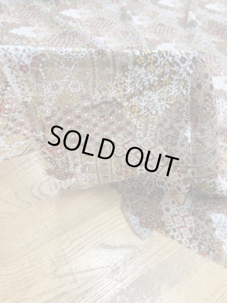 画像6: 生地：プリントポリエステル（黒茶） (6)