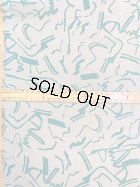 画像2: 生地：ポリエステルプリントジョーゼット（薄緑／緑） (2)