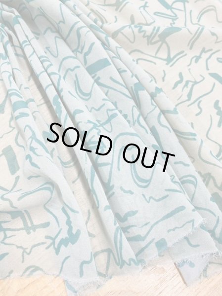 画像5: 生地：ポリエステルプリントジョーゼット（薄緑／緑） (5)