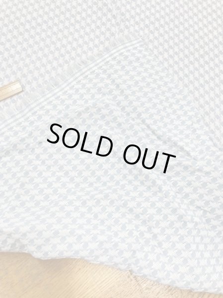 画像3: 生地：ウールポリ混千鳥柄（水色／白） (3)