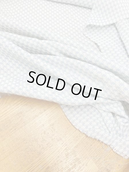 画像5: 生地：ウールポリ混千鳥柄（水色／白） (5)