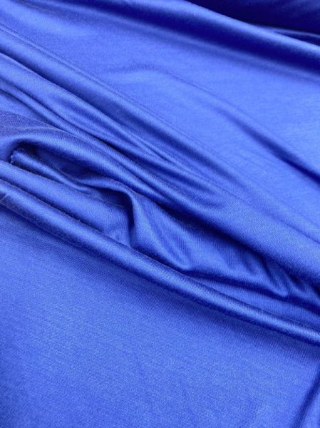画像4: 生地:シルケット加工シルクニット(ブルー) (4)