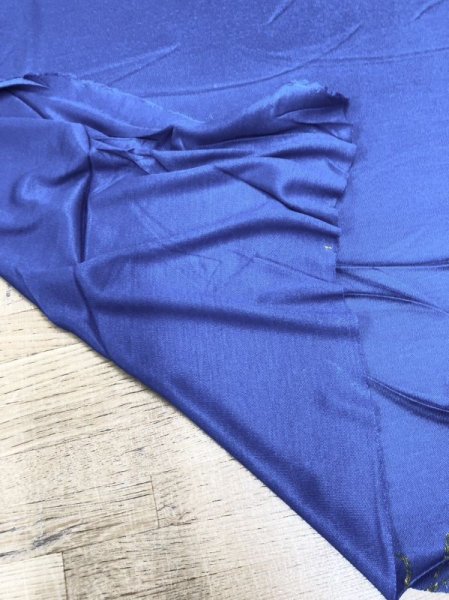 画像5: 生地:シルケット加工シルクニット(ブルー) (5)