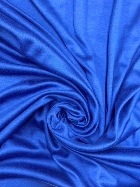 画像7: 生地:シルケット加工シルクニット(ブルー) (7)