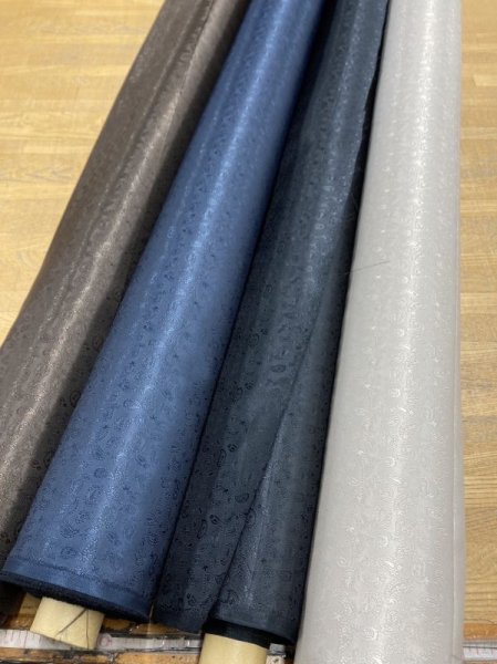 画像8: 生地:ペイズリー柄ジャガードポリエステル(紺) (8)