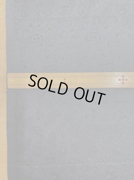 画像2: 生地:ペイズリー柄ジャガードポリエステル(黒) (2)