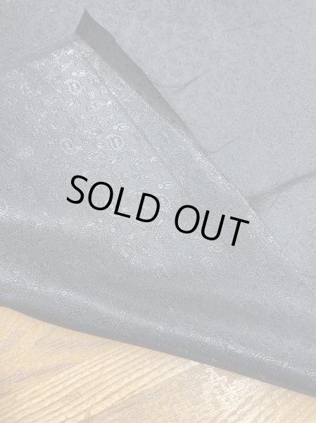 画像3: 生地:ペイズリー柄ジャガードポリエステル(黒) (3)