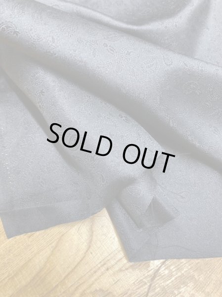 画像5: 生地:ペイズリー柄ジャガードポリエステル(黒) (5)