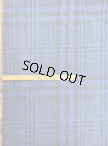 画像2: 生地:チェック柄綿100%リップル加工(紺/濃紺) (2)