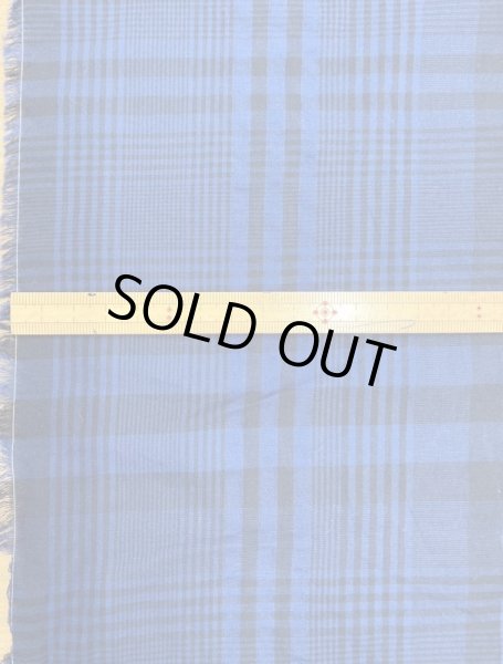 画像3: 生地:チェック柄綿100%リップル加工(紺/濃紺) (3)