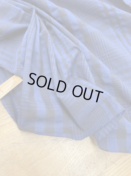 画像6: 生地:チェック柄綿100%リップル加工(紺/濃紺) (6)