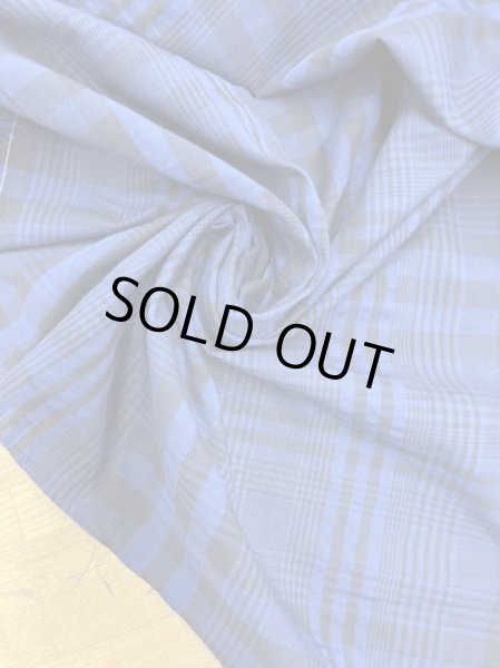 画像8: 生地:チェック柄綿100%リップル加工(紺/濃紺) (8)