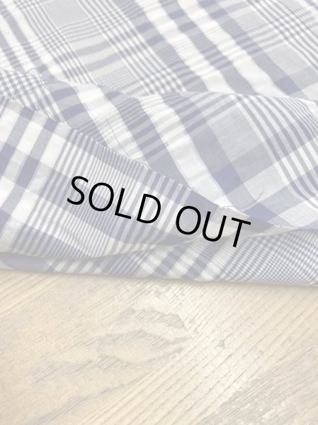 画像4: 生地:チェック柄綿100%リップル加工(白/紺) (4)