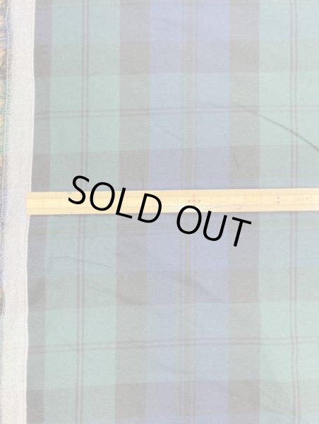 画像2: 生地：ブラックウォッチ柄綿100％リップル加工（グリーン） (2)