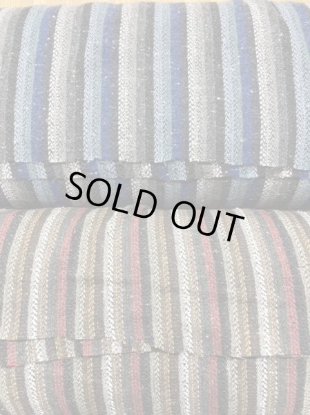 画像7: 生地:ネイティブ柄ストライプネップ入りウールポリエステル(ブルーグレー系) (7)