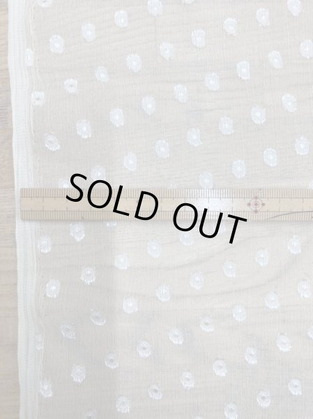 画像2: 生地:ドット柄カットボイルポリエステル(イエロー) (2)