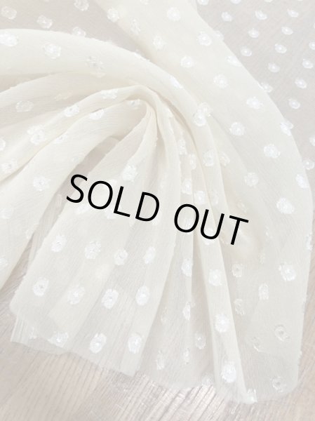 画像4: 生地:ドット柄カットボイルポリエステル(イエロー) (4)